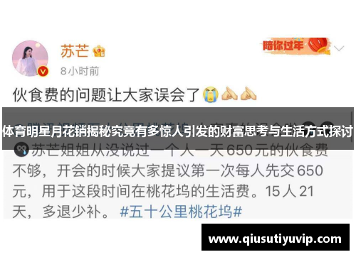 体育明星月花销揭秘究竟有多惊人引发的财富思考与生活方式探讨
